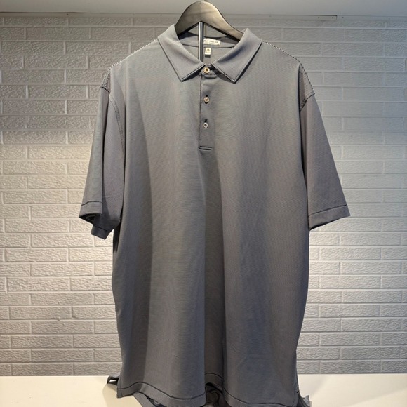 Peter Millar Other - Peter Millar Summer Comfort Polo Shirt XL Blue Stripe Short Sleeve Golf Casual
